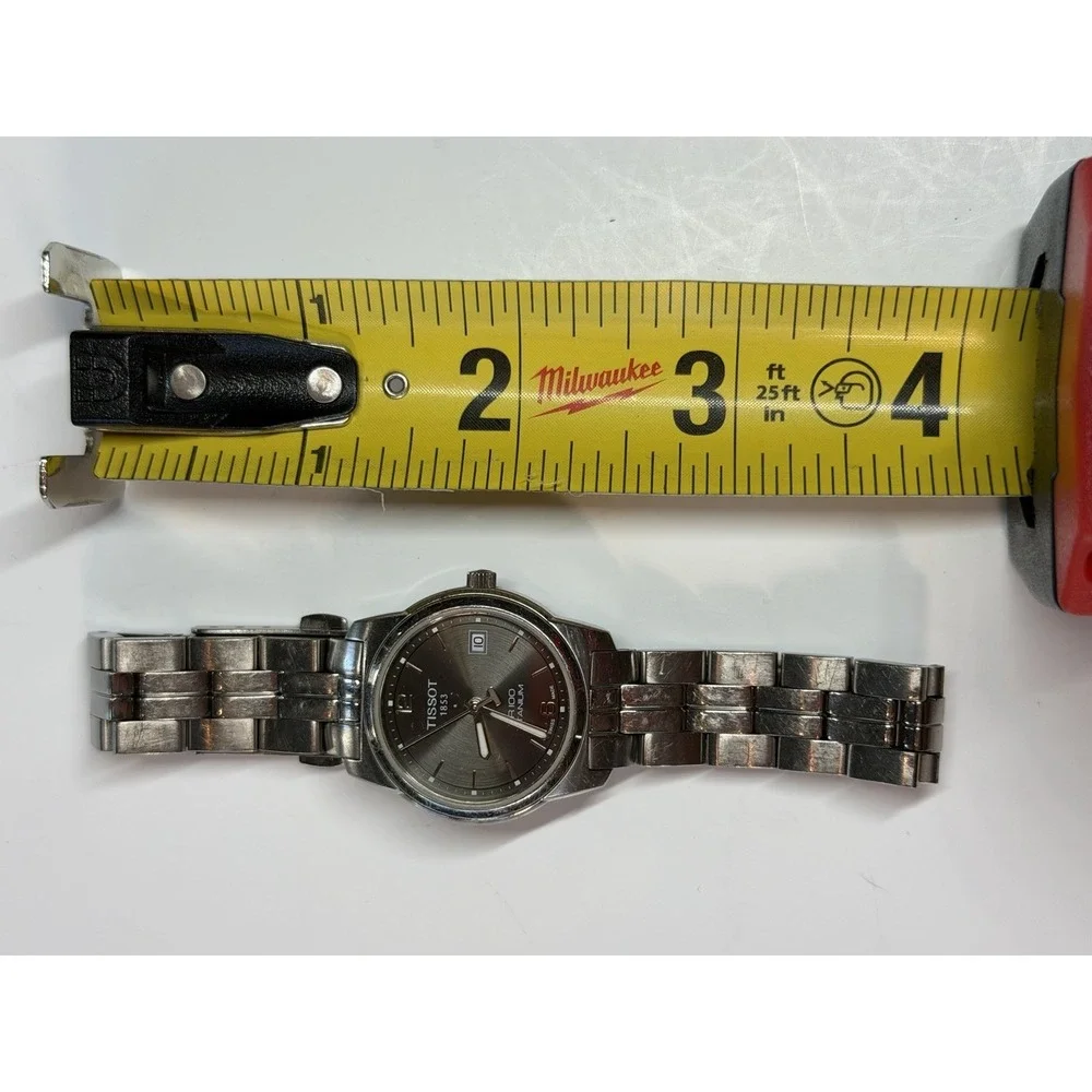 Tissot PR 100 Titanium Swiss Quartz W Watch Gray Dial New Battery T049310A